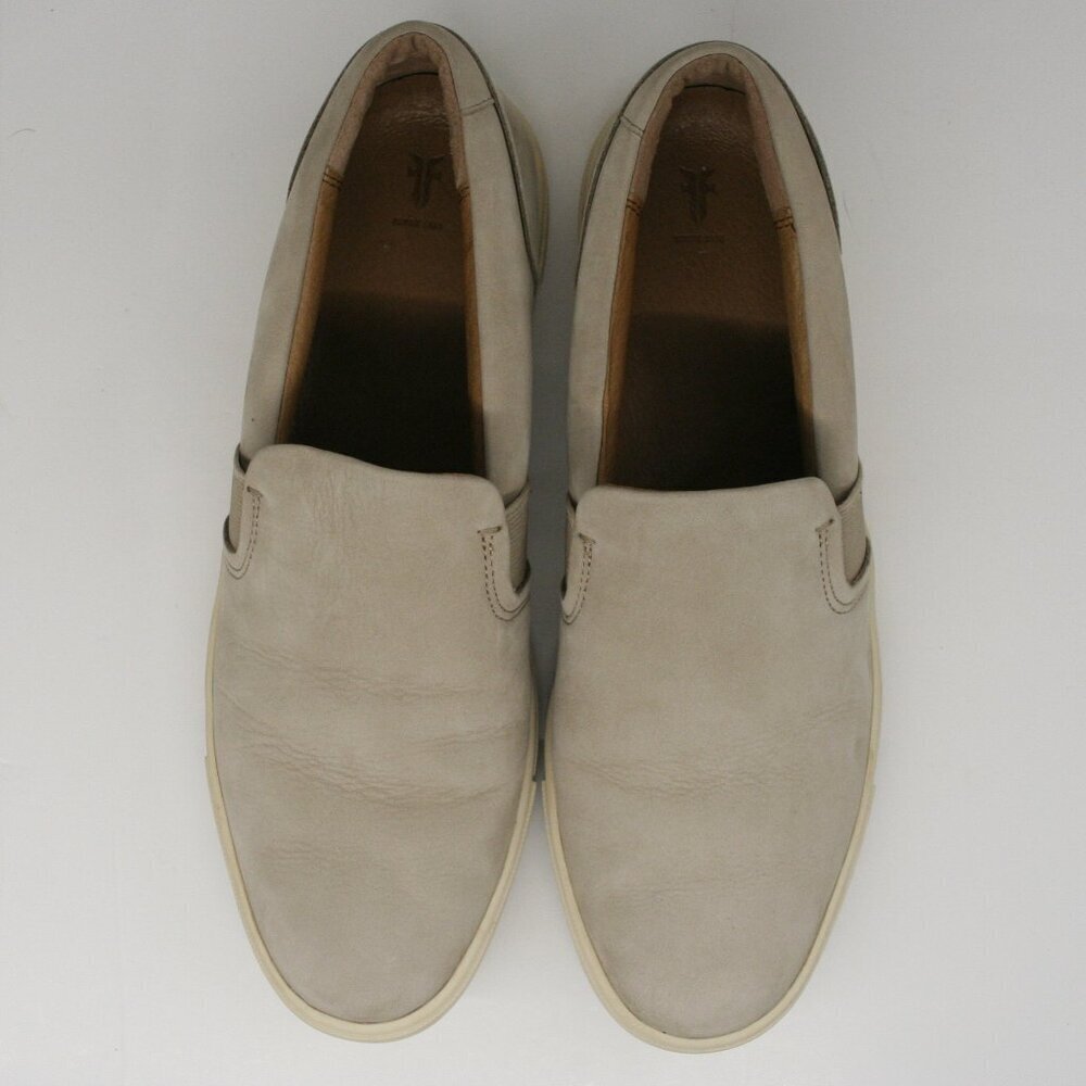 Frye Ivy Suede Leather Slip On Casual Women's Sneakers Shoes Beige Taupe Sz 10 - Picture 3 of 15